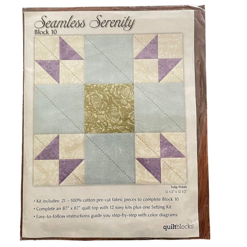Jo-Ann Quilt Block # 10 Seamless Serenity 12½"sq dated 2012